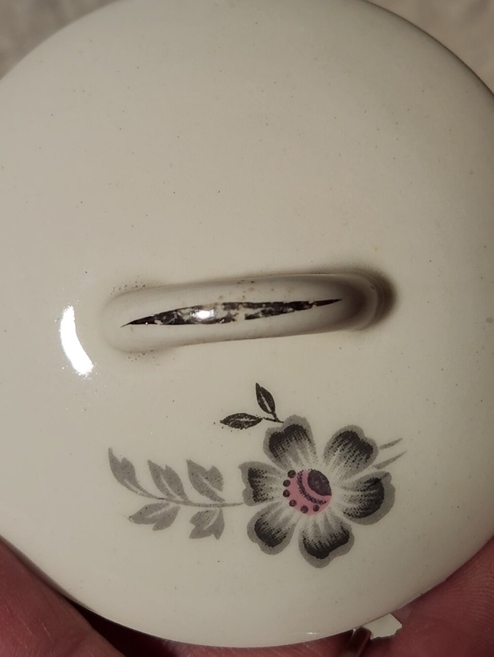 Vintage Royal Monarch Queen Anne Sugar Bowl With Lid Pink Floral Platinum Trim - Picture 5 of 10